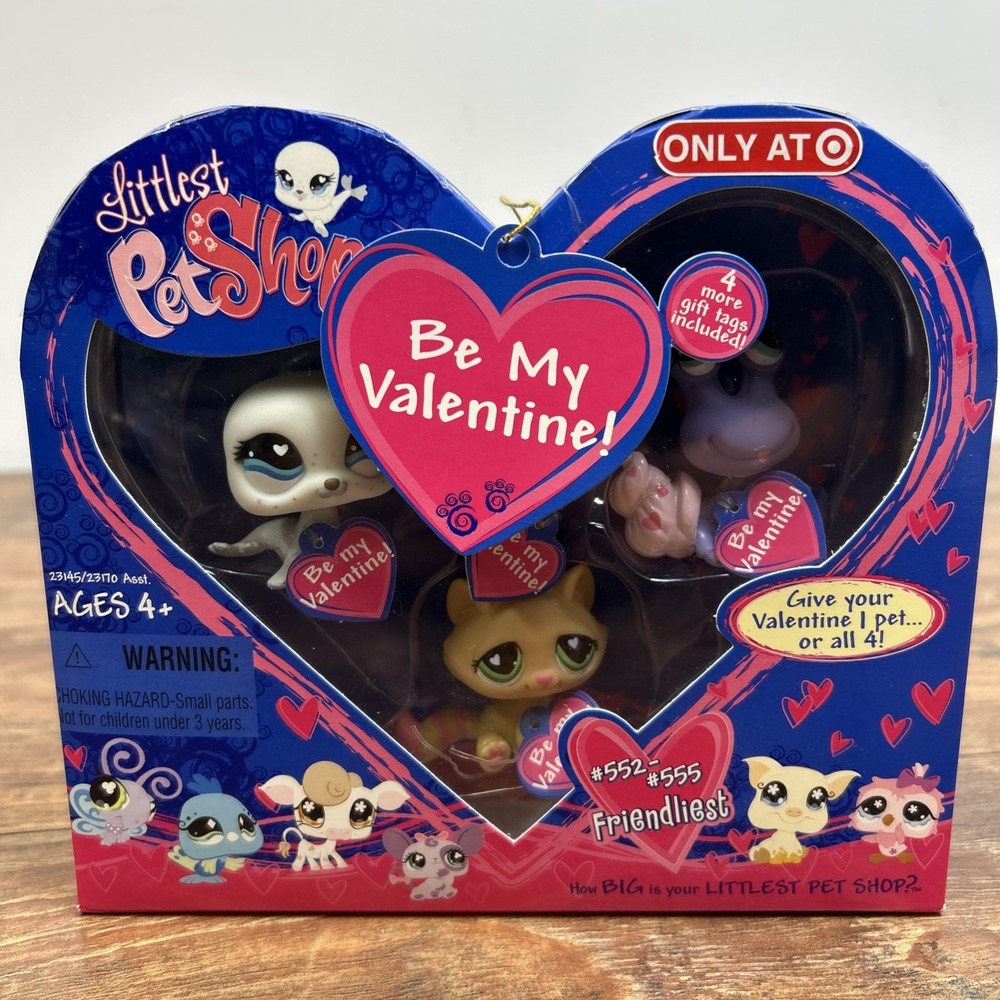 LPS Littlest Pet Shop Valentines Set Target Exclusive #552 #553 #554 #555 NIB